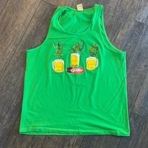 Vintage Guatemala tank - bright green